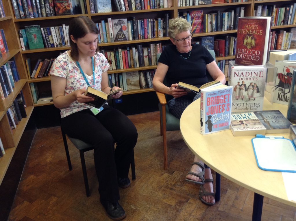 TangHallExplore's tweet photo. Staff and visitors took part in our flash read! #yorkflashread@YorkLibrariesUk #SummerReadingChallenge https://t.co/P5rMsVfph4