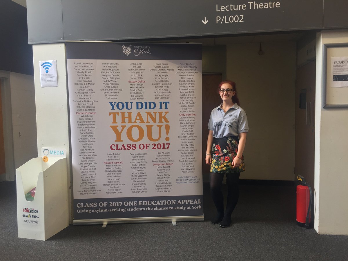 Thank you to our wonderful One Education #YuStart donors. Pride of place in the Exhibition Centre during <a href="/UniOfYork/">University of York</a> #uoygraduation