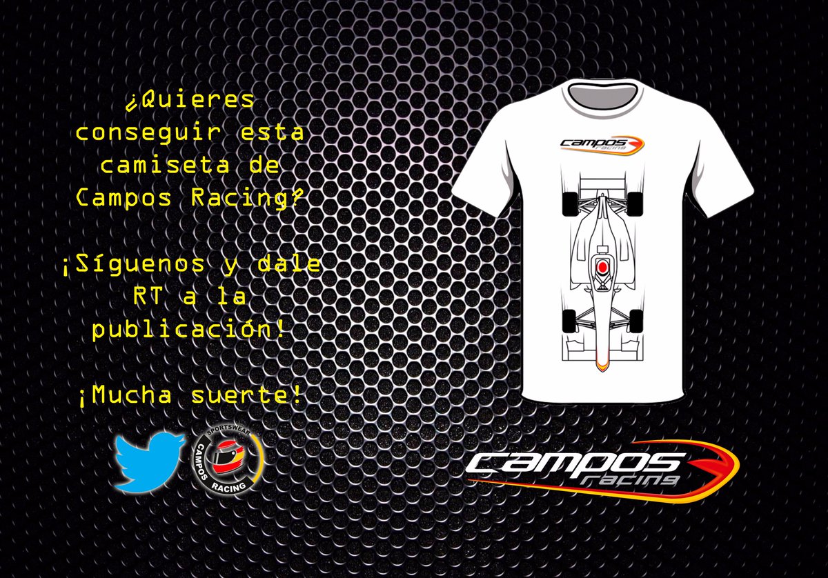 CamposRacing's tweet photo. ¡SORTEO! ¿Quieres ganar esta camiseta? Síguenos y RT la publicación 😁🎁. Tenéis tiempo hasta el próximo viernes (21/07), ¡mucha suerte! 🤞🤞 https://t.co/xxHOTykzZL