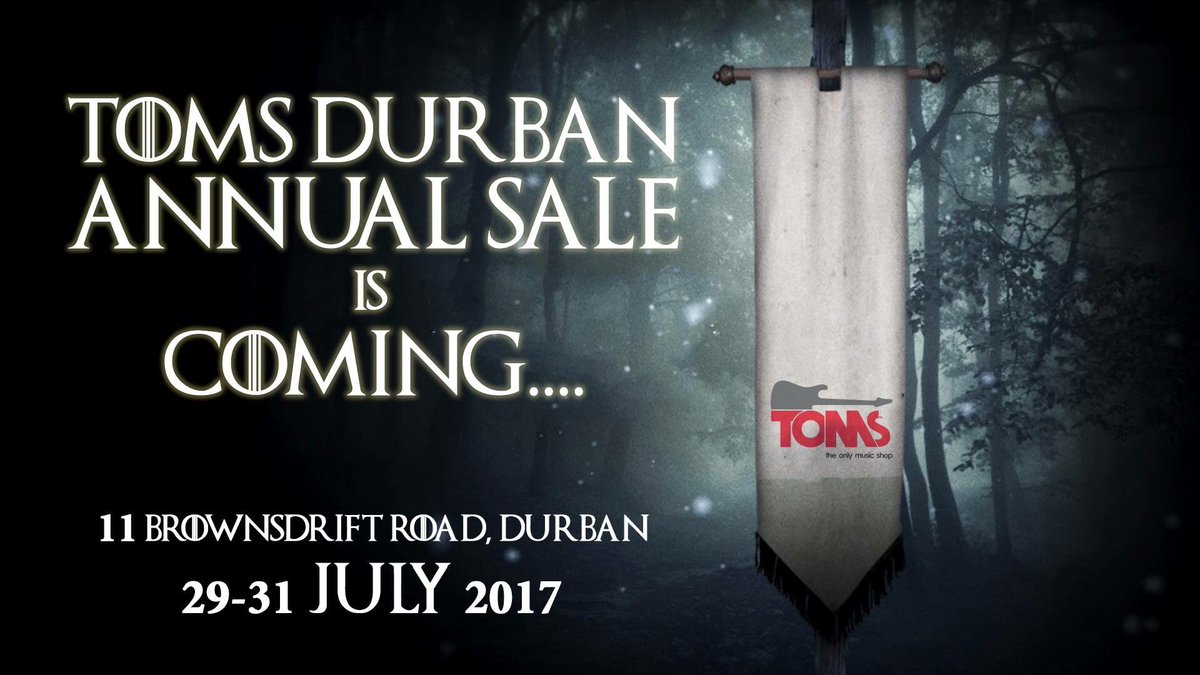 Our buddies at @TOMSDurban are having their annual SALE at the end of the month on Saturday, 29 July! 
We can't wait! Save the date! 🔥