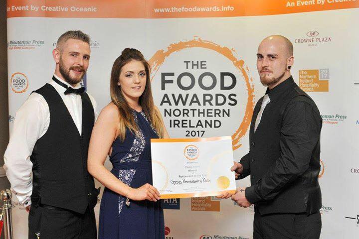 GreysRestaurant's tweet photo. What an amazing night at The Food Awards Northern Ireland!Cant believe we won best restaurant in Co.Antrim! Thankyou to everyone involved!! https://t.co/5N49klLY5Q