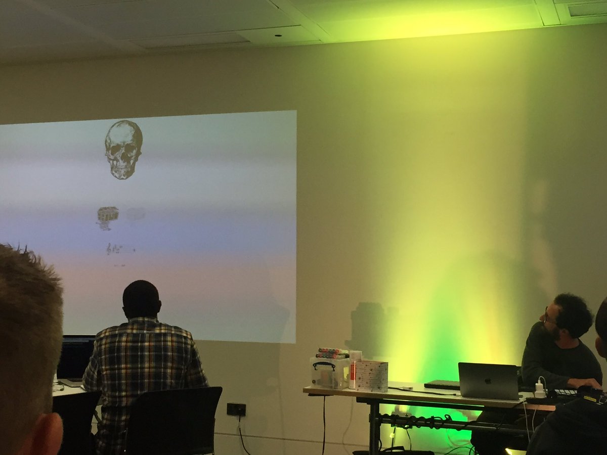 Drew Amato (@andrew_a_dev) on Twitter photo "Make more than music: tiny computers, JavaScript and MIDI" (e.g. touchpad pixel art, and Goonies organ) <a href="/georgeMandis/">georgemandis</a> #fullstackcon "Make more than music: tiny computers, JavaScript and MIDI" (e.g. touchpad pixel art, and Goonies organ) <a href="/georgeMandis/">georgemandis</a> #fullstackcon