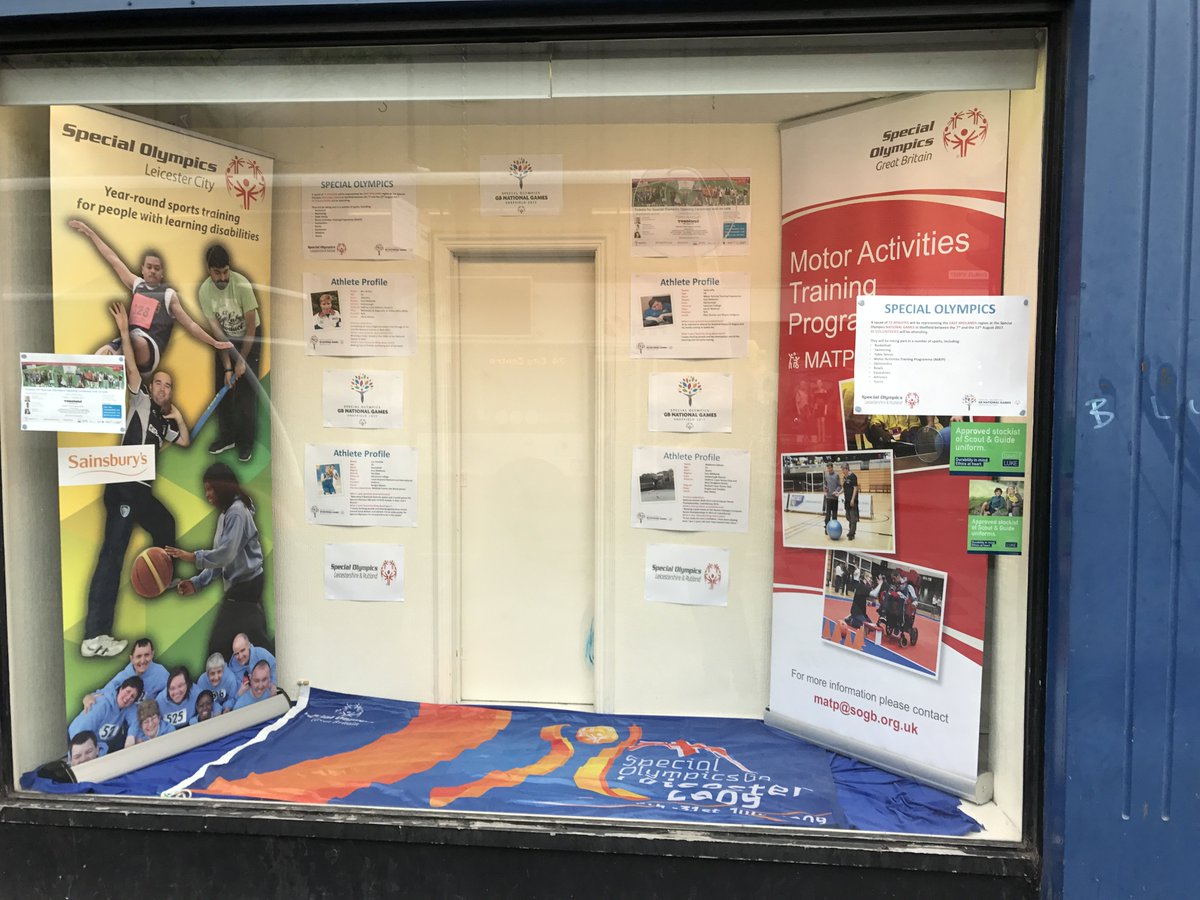 SWS_Uniform's tweet image. Our Leicester store has donated some window space in support of this Summers @SpecialOlympics taking place in Sheffield between 7th-12th Aug