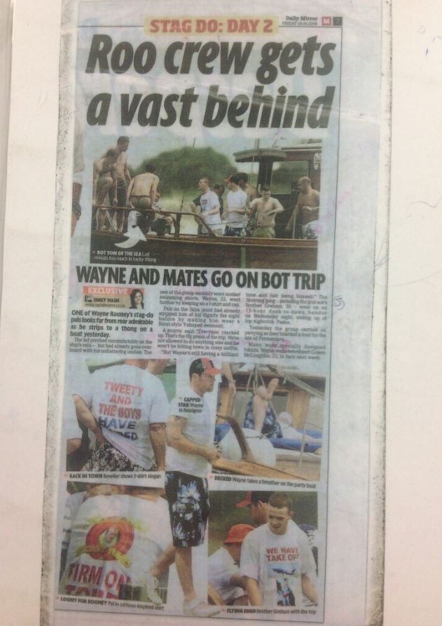 Desktop_Print's tweet image. #FlashbackFriday to when we printed these #stag t-shirts for @WayneRooney &amp;amp; his mates. Welcome back to @Everton , Wayne!