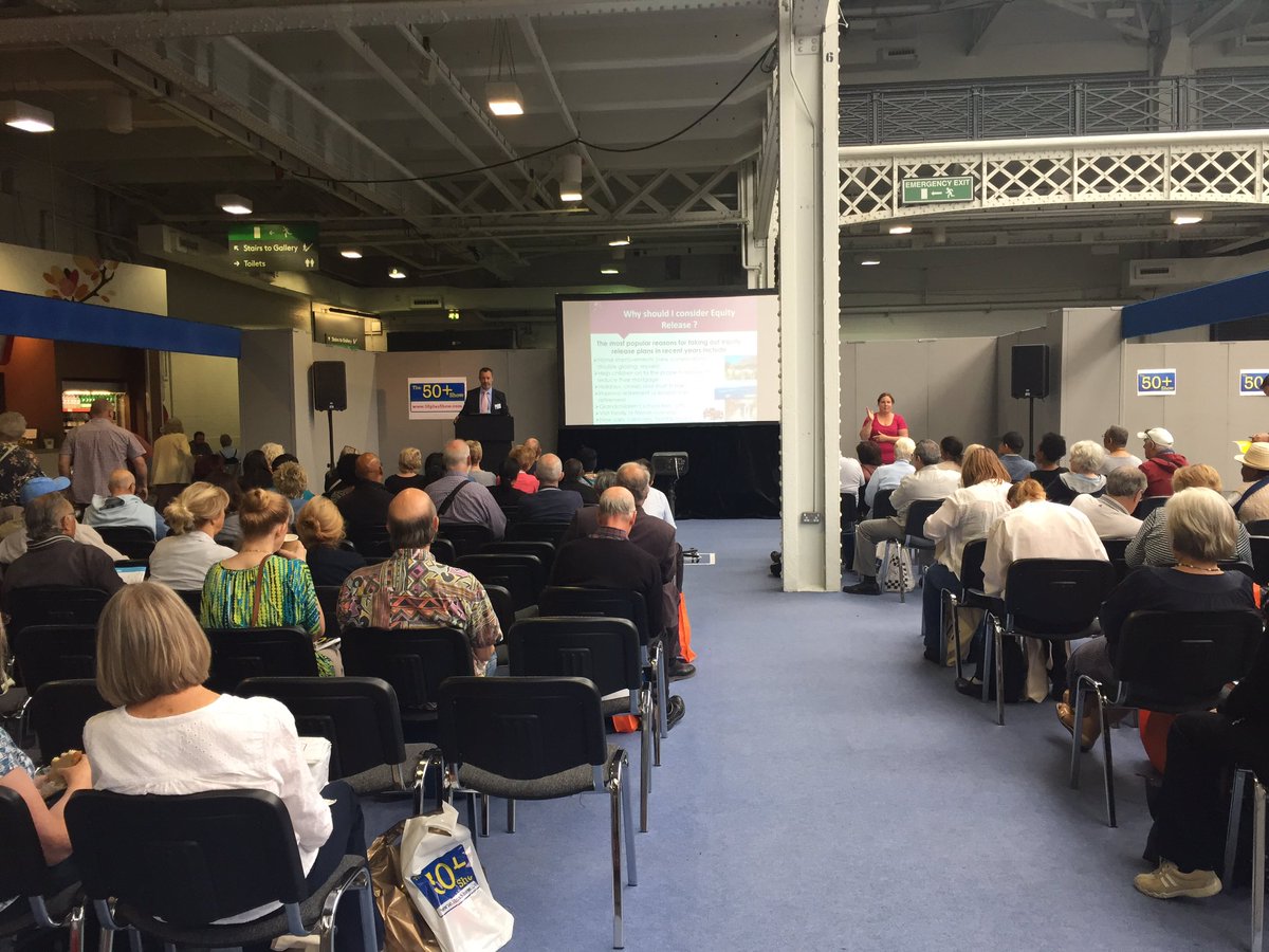 Our very own @NeilSimmons11 in full flow talking about #equityrelease <a href="/The50PlusShow/">The 50+ Show</a> #50plusshow Come down and say hello at Stall D3