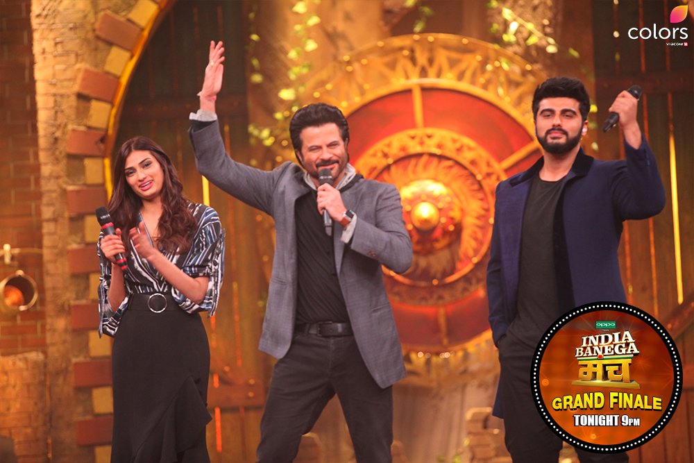 Special guests on #IBMGrandFinale! Don't miss watching <a href="/AnilKapoor/">Anil Kapoor</a> <a href="/arjunk26/">arjunk26</a> <a href="/theathiyashetty/">Athiya Shetty</a> tonight at 9 PM! @oppomobileindia