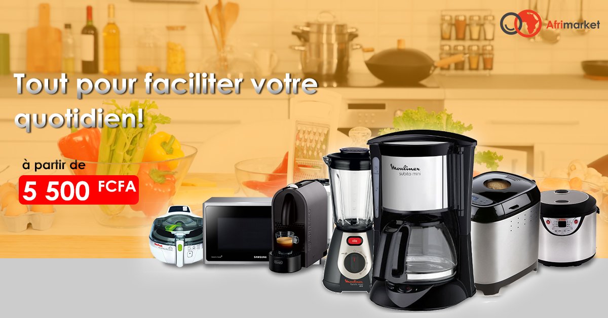 Bouilloire, mixeur, fer à repasser, friteuse, micro-ondes...votre petit électroménager à partir de 5.500 Fcfa 
➲ afri.ma/2tPyCJJ