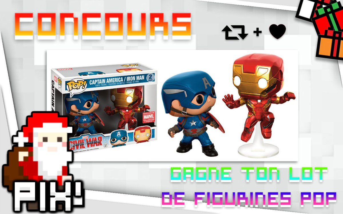 ConcoursPix's tweet photo. #CONCOURS spécial #14juillet🎁 

Pix' vous offre un lot de #figurinesPOP
Pour cela: #RT &amp; #FOLLOW @ConcoursPix
TAS aux 50 #RT 

Bonne chance! https://t.co/i7nfc8hyaB