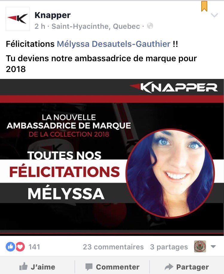 melyssagauthier's tweet photo. Merci beaucoup à tous ceux qui ont votés pour moi. Très très contente! https://t.co/mGubY4aul5