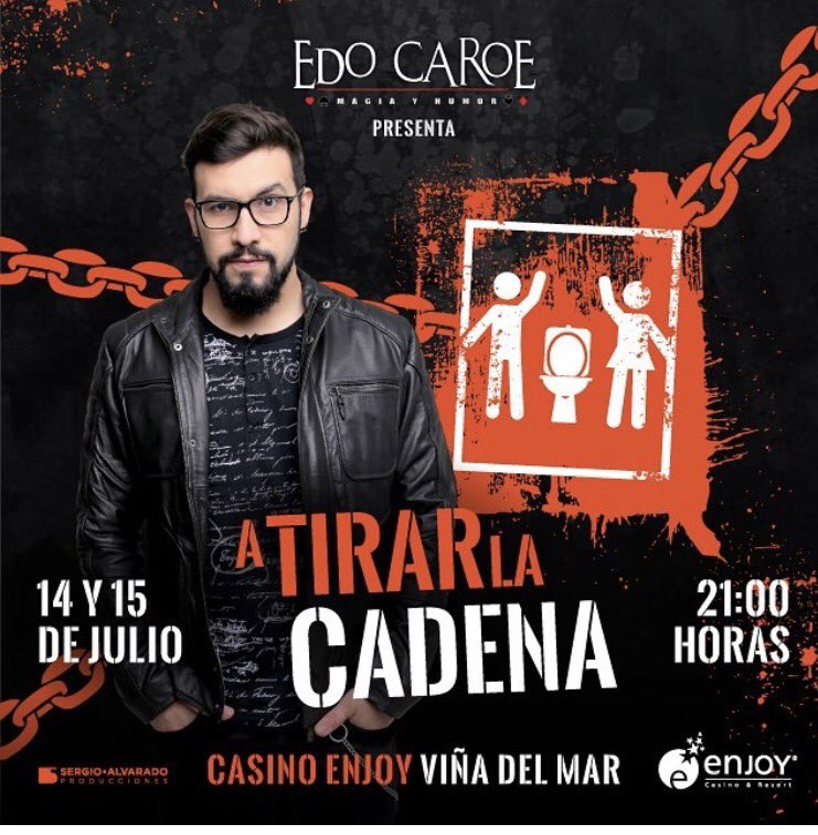 Edo Caroe (@edocaroemago) on Twitter photo Baguales! Nos vemos hoy en Viña del Mar con A Tirar La Cadena! #GiraFinal entradas por <a href="/puntoticket/">Punto Ticket</a> Baguales! Nos vemos hoy en Viña del Mar con A Tirar La Cadena! #GiraFinal entradas por <a href="/puntoticket/">Punto Ticket</a>