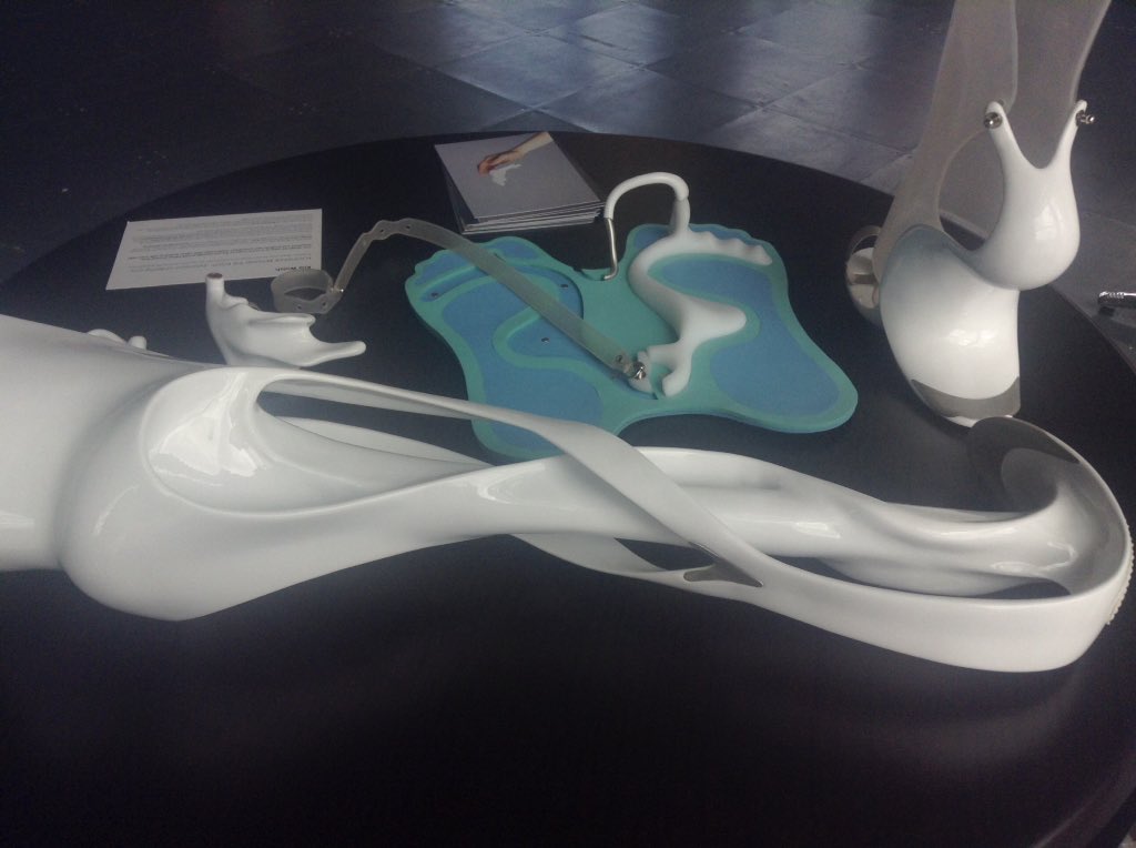LCF MA Footwear Graduate Kristina Walsh presents her stunning prosthetics <a href="/GDIHub/">Global Disability Innovation Hub 💜</a> #DisabilitySummit #DF17