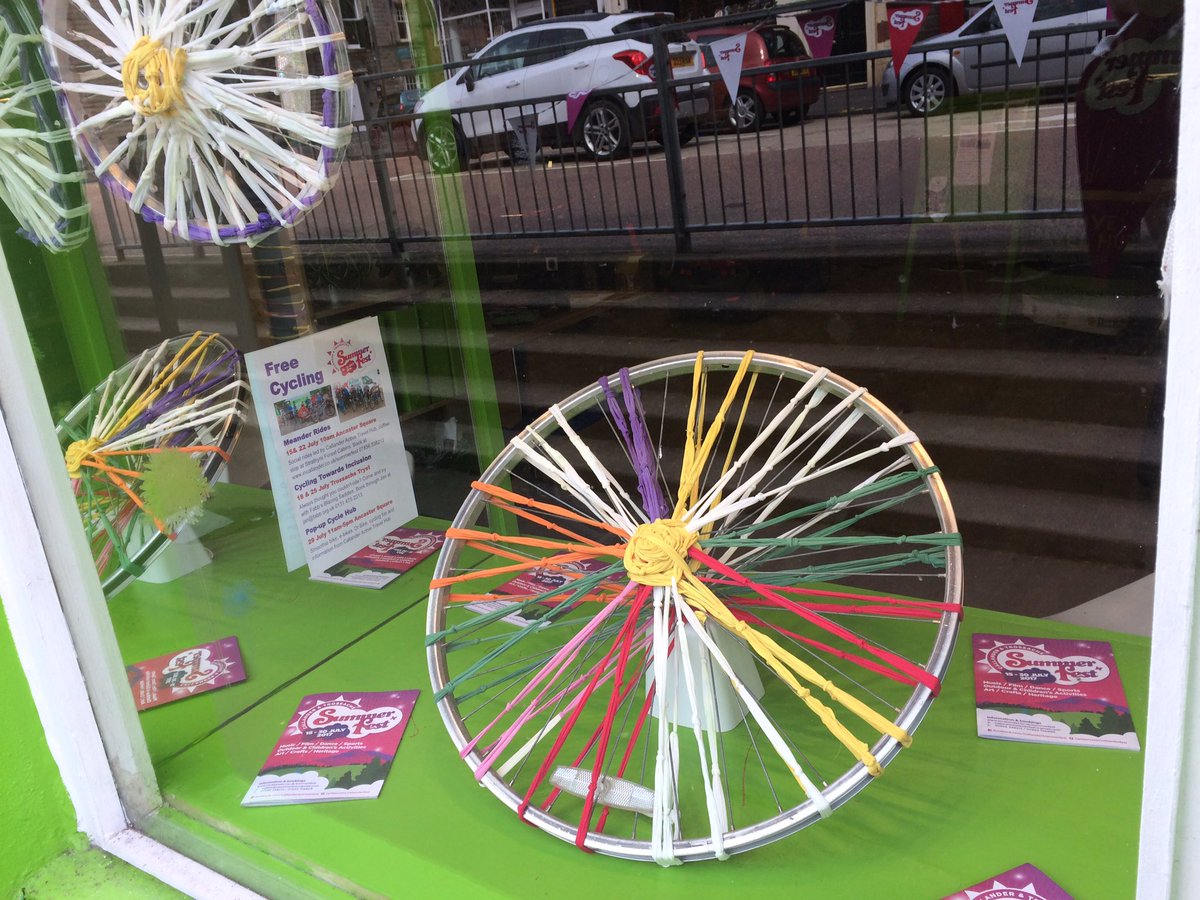 CallanderHub's tweet image. So excited to be part of #CallanderSummerfest.  We have created a new window display to celebrate. @StirlCycleHub @callanderfest