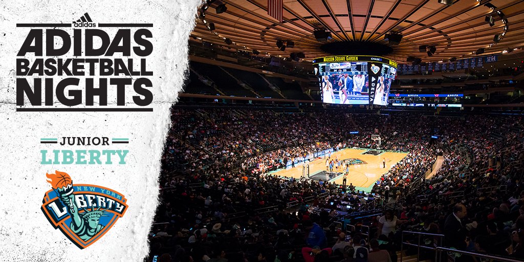 nyliberty's tweet photo. Tonight is our 1st @adidas Team Night @TheGarden Be sure to wear your basketball uniform and you could get some cool gear #JrLibs https://t.co/XzX5ZZUaML