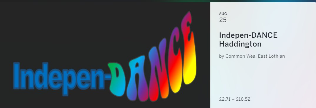 Lovely folks at <a href="/CW_East_Lothian/">CommonWeal E Lothian</a> have organised an "Indepen-Dance" for local Indy supporters. Buy your tickets here: eventbrite.co.uk/e/indepen-danc…