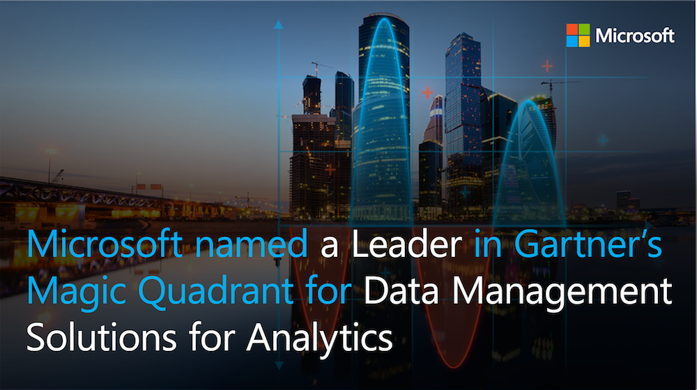 #Microsoft is named a leader in the MQ for #Data Management Solutions for Analytics via @Gartner_Inc. Download: https://info.microsoft.com/gartner-mq-dmsa-register.html?ls=social