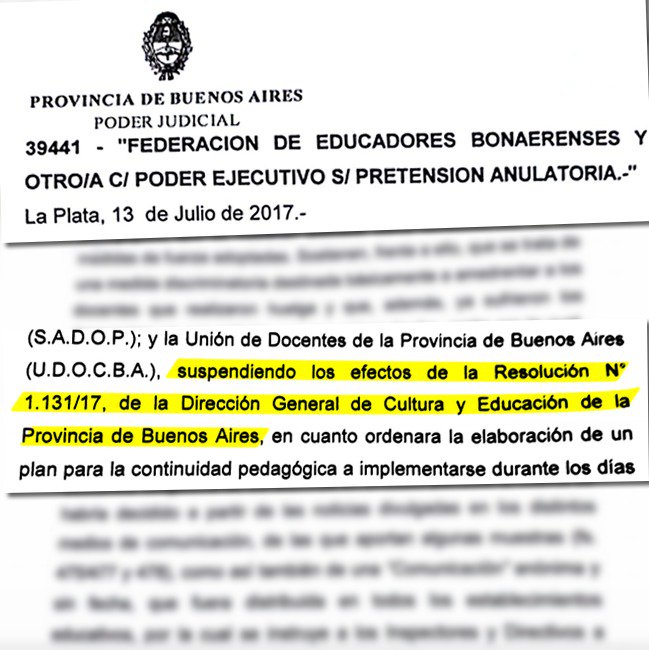RobiBaradel's tweet image. La justicia le dio la razón a los docentes.
Gobernadora Vidal a los docentes no se los maltrata, se los respeta.
suteba.org.ar/la-justicia-le…
