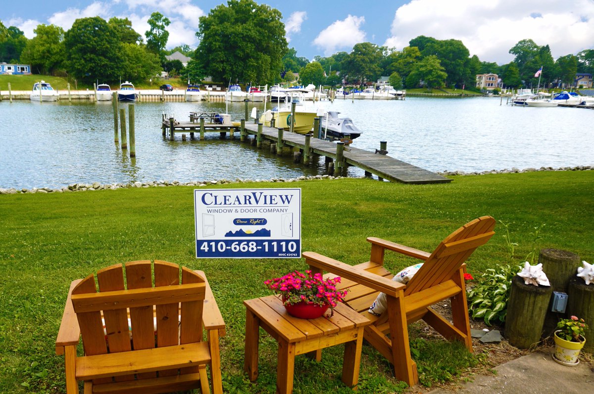 getclearview's tweet image. #GetClearView Middle River, MD – Our installers enjoyed this beautiful view of the bay while installing a basement entry door by ProVia!