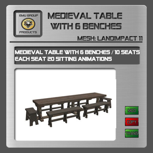 EMU_Group's tweet image. EMU Products: NEW Medieval Table with 6 Benches emugroupproducts.wordpress.com/2017/07/14/emu…