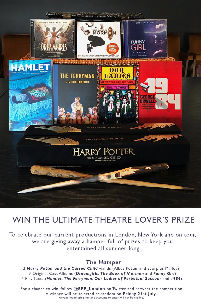 SFP_London's tweet photo. Win the Ultimate Theatre Lover's Hamper courtesy of @SFP_London. Follow and retweet to enter! https://t.co/46HMg0w7FT