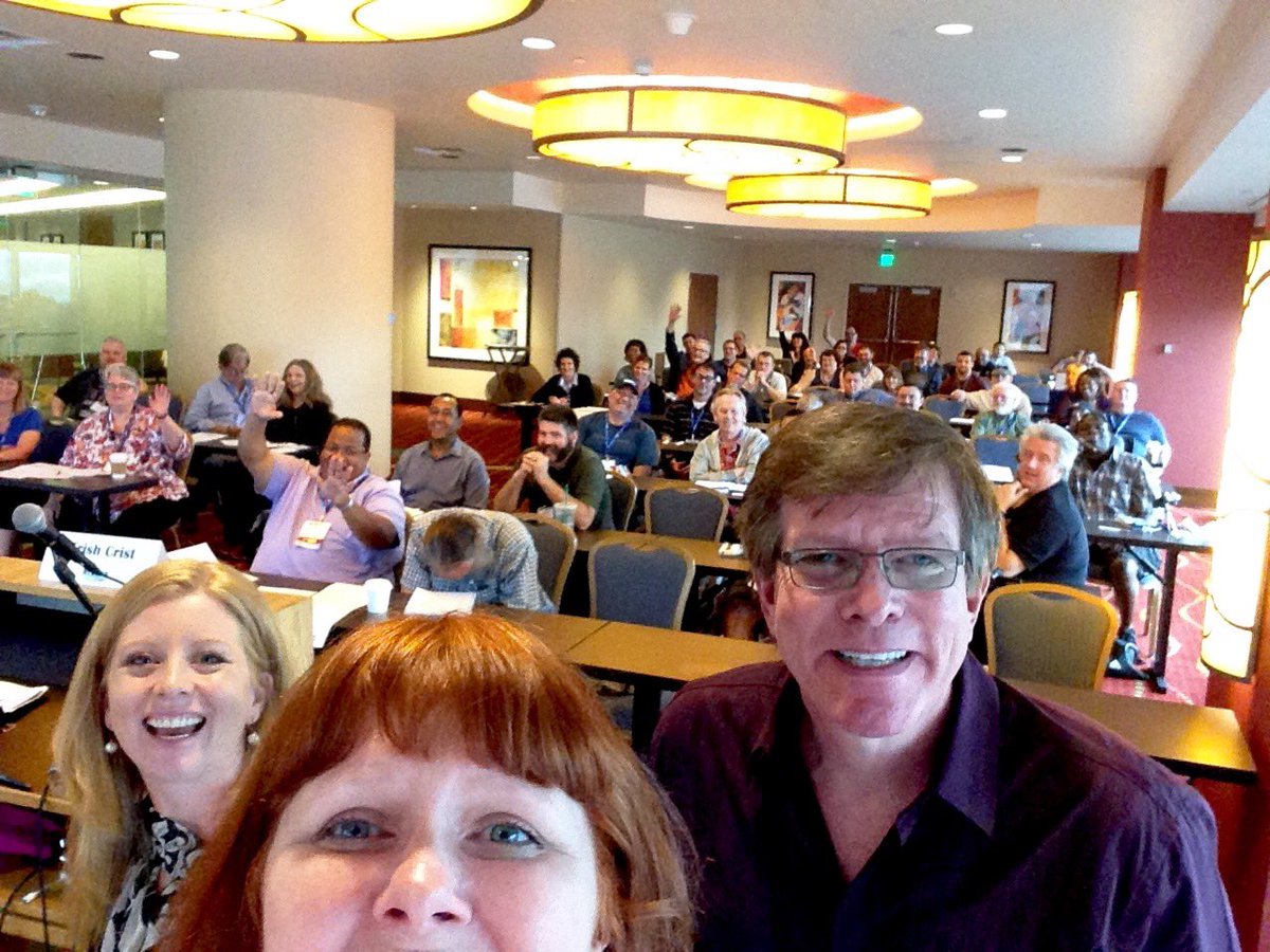 NashvilleTrish's tweet image. @alliancecm Roomful of PEG station peers at @NECATNetwork&apos;s Music Use session! Thank you, @StephTaylorNash &amp;amp; Mike W &amp;amp; Mark A! #ACMmpls Yay!