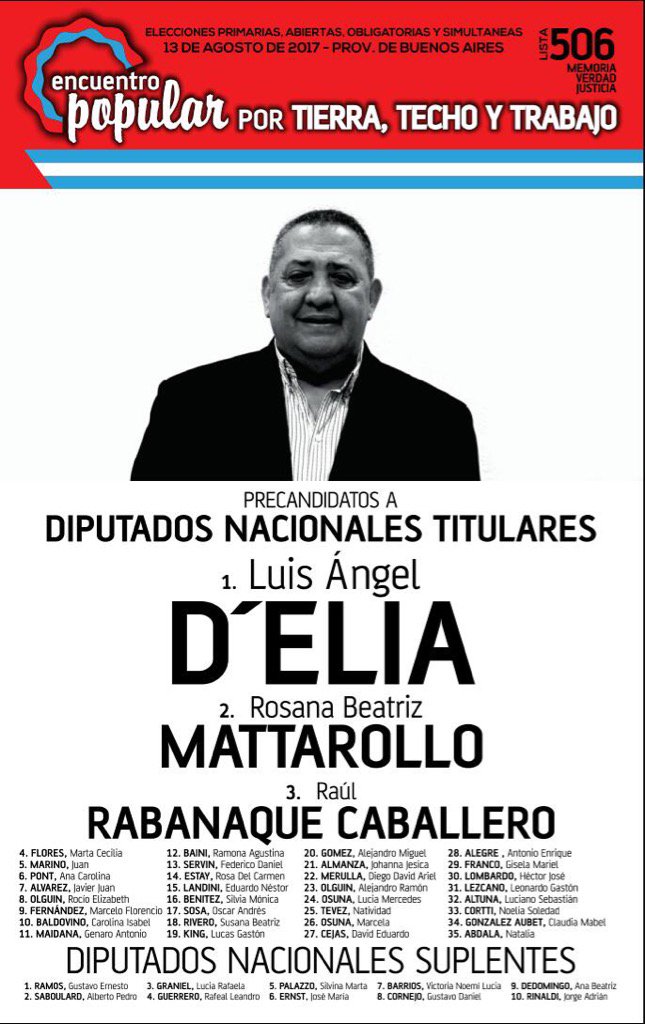 Luis_Delia's tweet photo. Esta es nuestra boleta como candidato a Diputado Nacional https://t.co/M2zyzalR6m