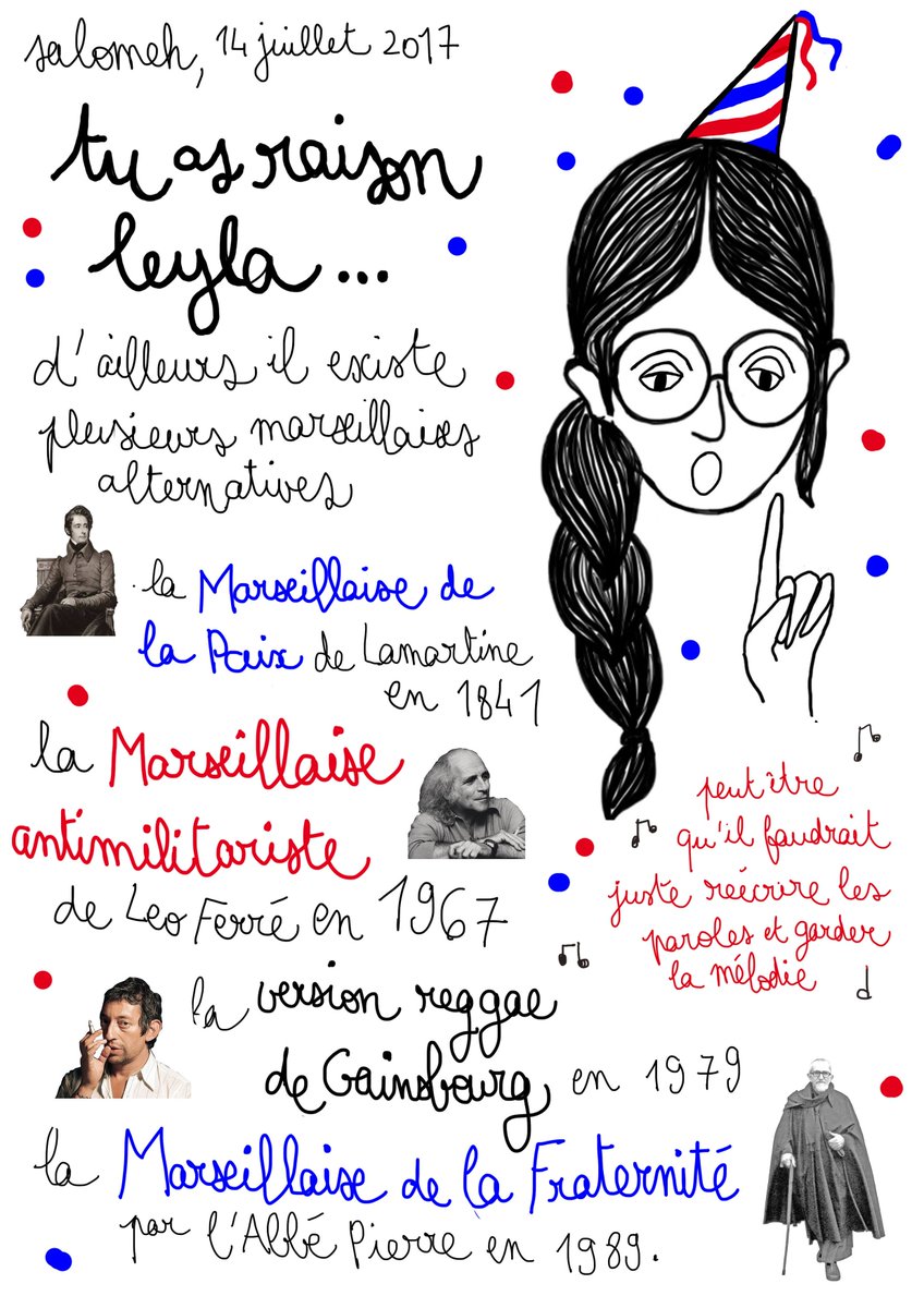 AvaLeylaSalomeh's tweet photo. #Salomeh - aux armes et caetera ! #BastilleDay #gainsbourg #lamartine #Léoferré #Abbépierre https://t.co/xJ21ZExozL
