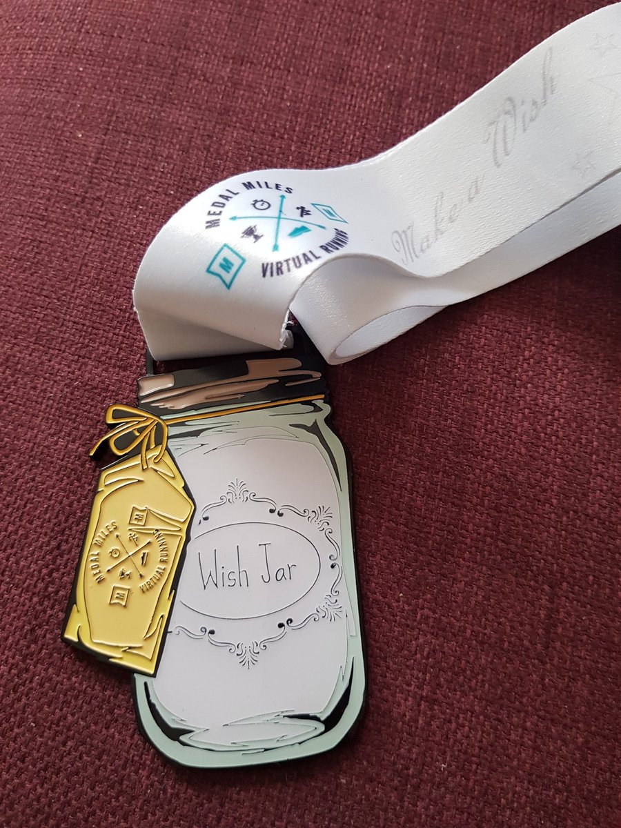 disco2man's tweet photo. Today @medal_miles #Miles pitched up followed by his #WishingJar awesome bling as always from #MedalMiles ☺👍🏃♂️🥇 two #5kVirtualRun https://t.co/7W0w2h61yc
