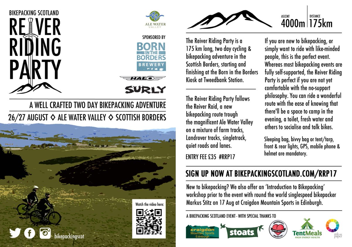 reizkultur's tweet photo. A new event, really looking forward to this one. The Reiver Riding Party. A more supported bikepacking event (: https://t.co/YpDt1K8C62 https://t.co/veDJtSSNbq