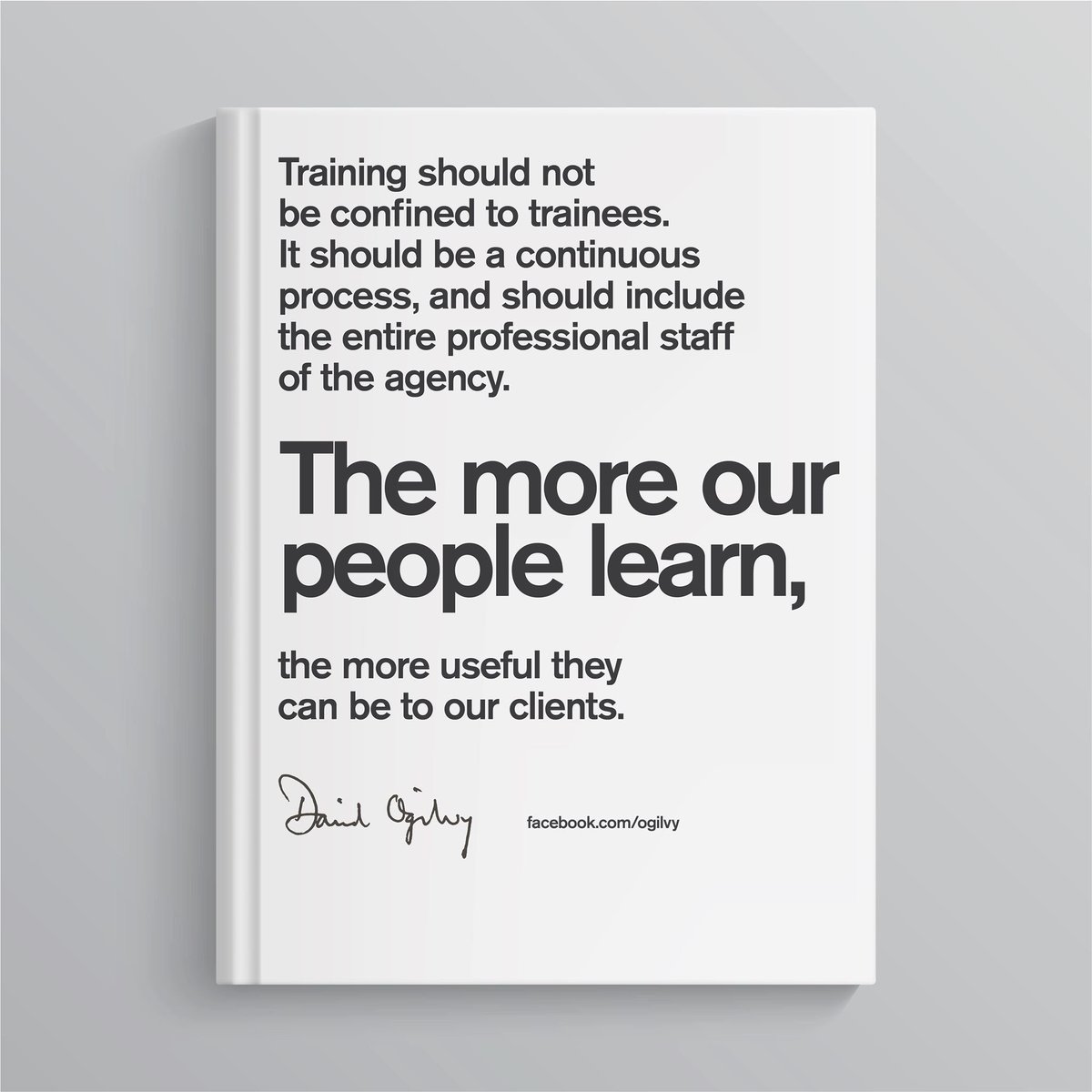 Ogilvy's tweet image. An extra Friday Ogilvyism for you #DavidOgilvy