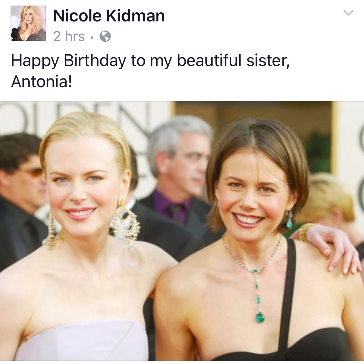  Happy Birthday to Nicole\s sister and your sister-in-law Antonia Kidman  