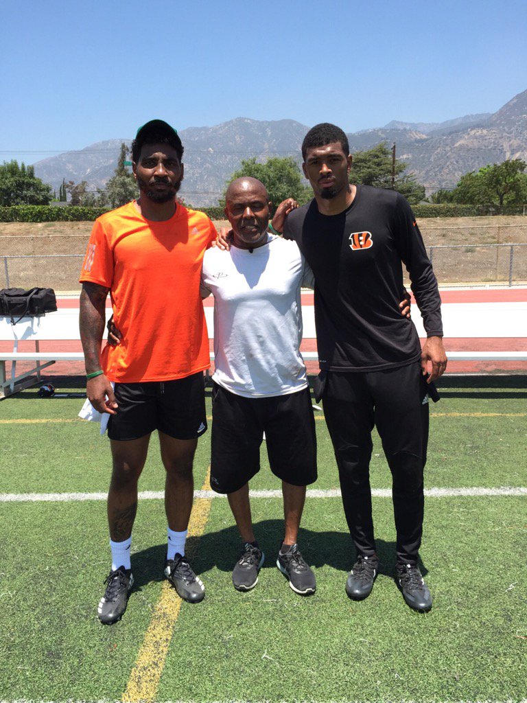 Braxton Miller Josh Malone grinding with Coach C. Phenom Factory Friday