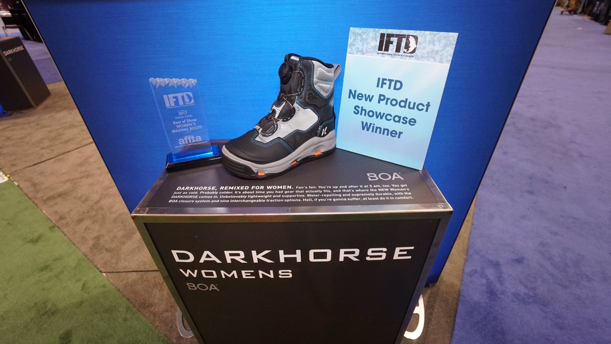 rayOODMAG's tweet photo. @korkersfootwear Women's Dark Horse best women's wading boot #iftd2017 @OODMag https://t.co/fXGDHvvKMe