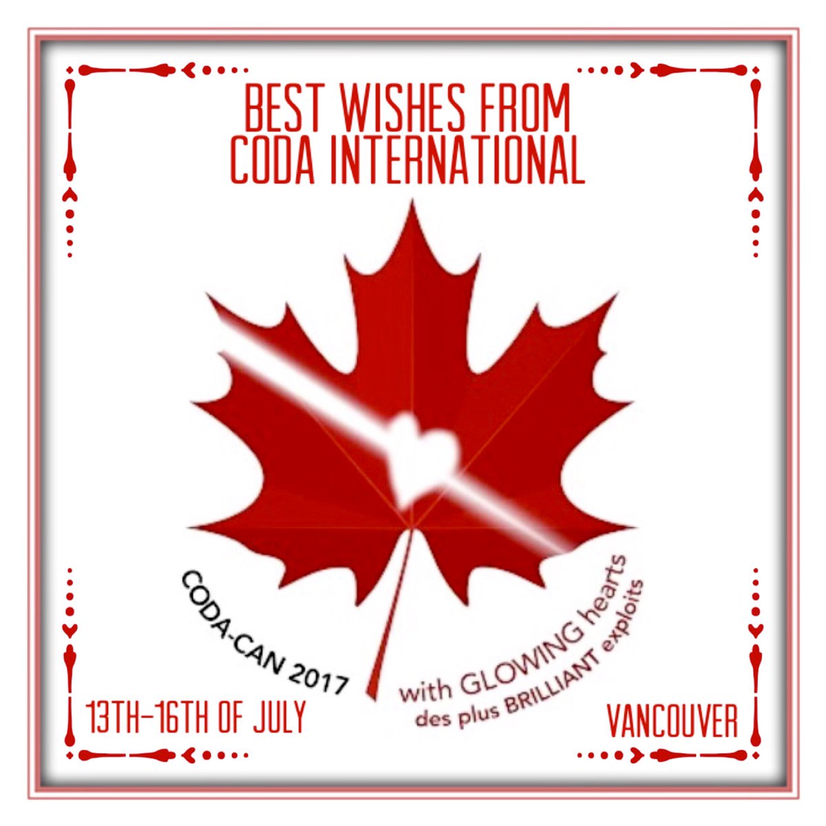 codaintl's tweet photo. Best wishes to CODA-CAN from all of us in CODA International. We hope you all enjoy this great conference #CODAInternational #CODACAN #CODA https://t.co/34Rz0TAKHq