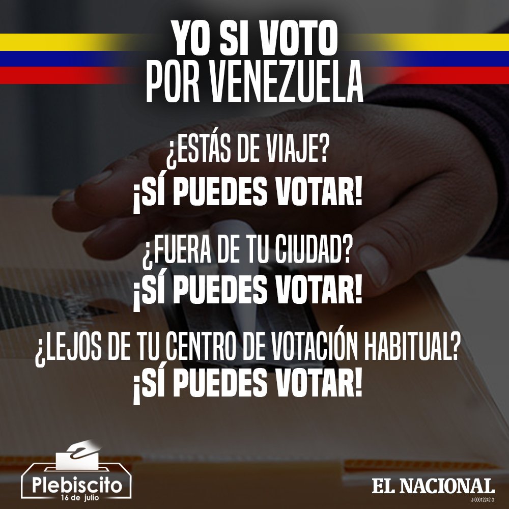 ElNacionalWeb's tweet photo. Tenemos toda la información que necesitas para salir a votar este #16J #ENplebiscito --> https://t.co/DDwCtdUScg  https://t.co/GupjvQnCIc