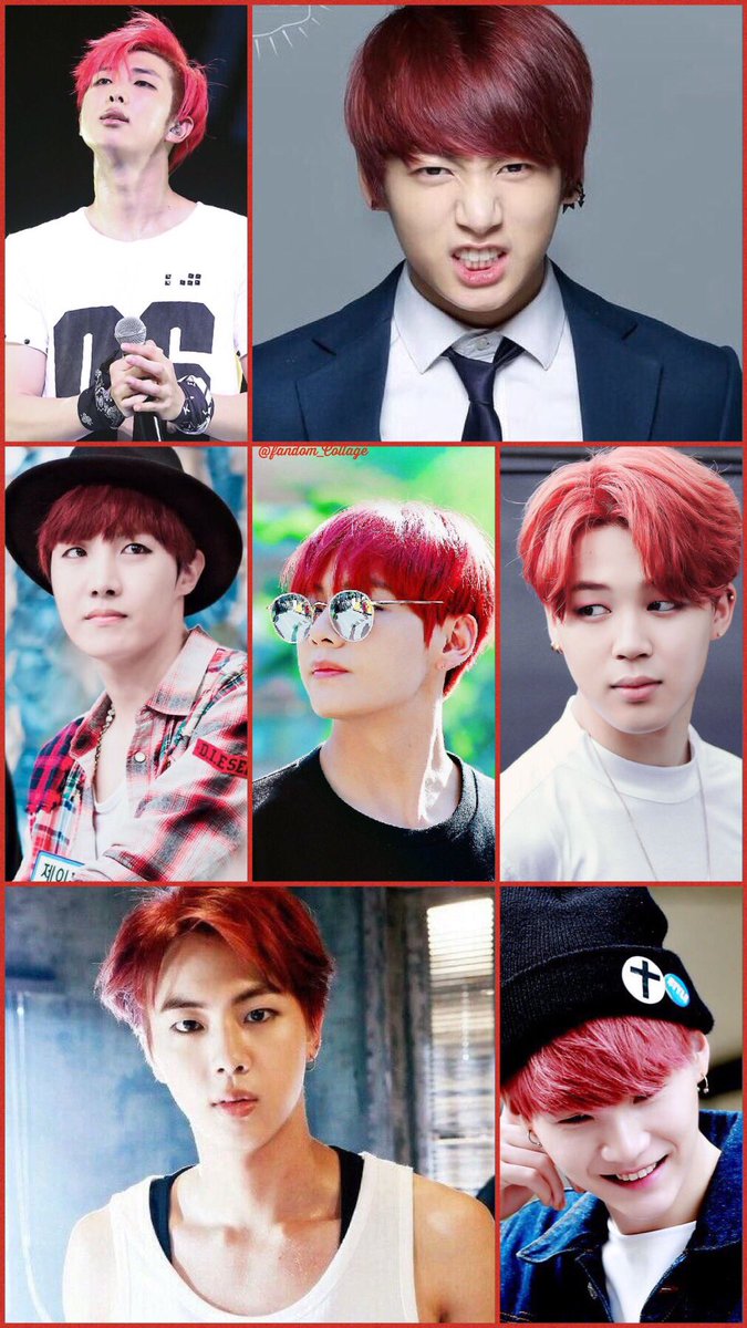 Fandom_Collage's tweet photo. Red head bangtan boys #BTS #Beyondthescene #namjoon #jungkook #hoseok #taehyung #jimin #jin #yoongi -Emily https://t.co/xzJayQM5hj