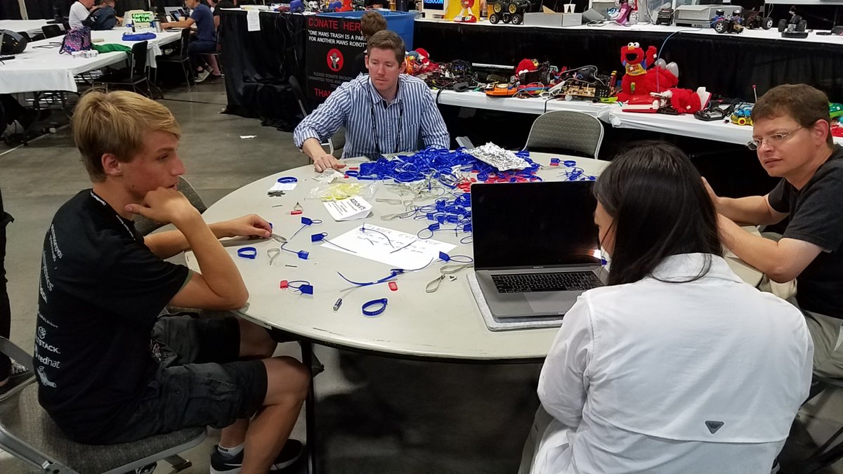 hack_center's tweet photo. @openwestconf #hackcenter @nerdyduzzy Kicking off a new zone: Tamper Evident Zone #tamperevident https://t.co/BdqApbQ087