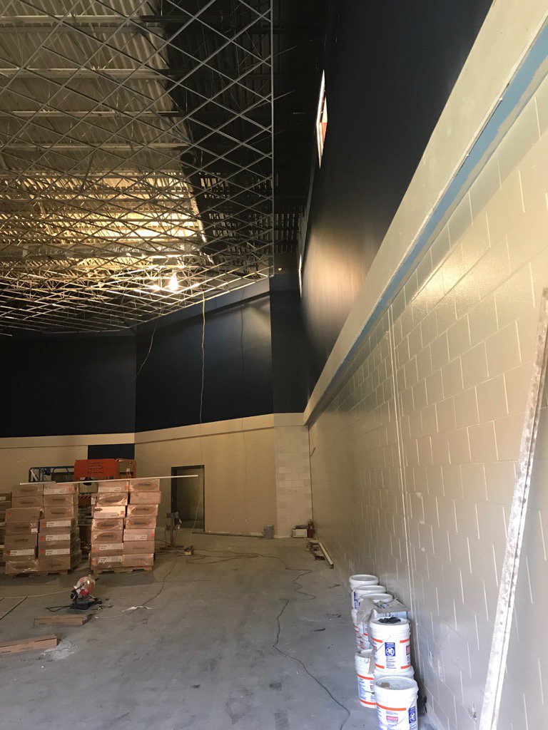 jhsredregiment's tweet photo. End of the week update. Ceiling track is done and the air is being tested this weekend. https://t.co/TFUVVNGm6C