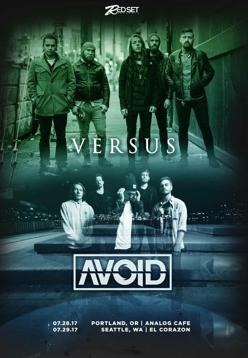 AVOIDKICKSASS's tweet photo. P N W
•
We will be playing Seattle and Portland at the end of this month with our good friends in @vsbandofficial ‼️ Come party with us! https://t.co/qVJV3gGTzk