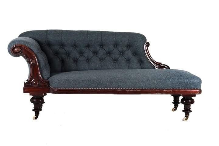 Chaise Longue #upholstered in our workshop for #BackwellHouse  in Bristol. 
Lovely english #wool  by #Moonfabric