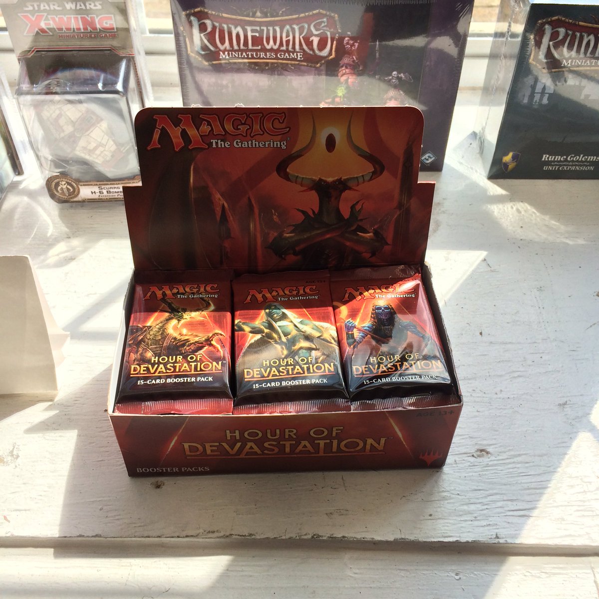 DrawbridgeGames's tweet image. Magic the Gathering: Hour of Devastation is here! #MagicTheGathering #games #shopping #PGH #HourofDevastation