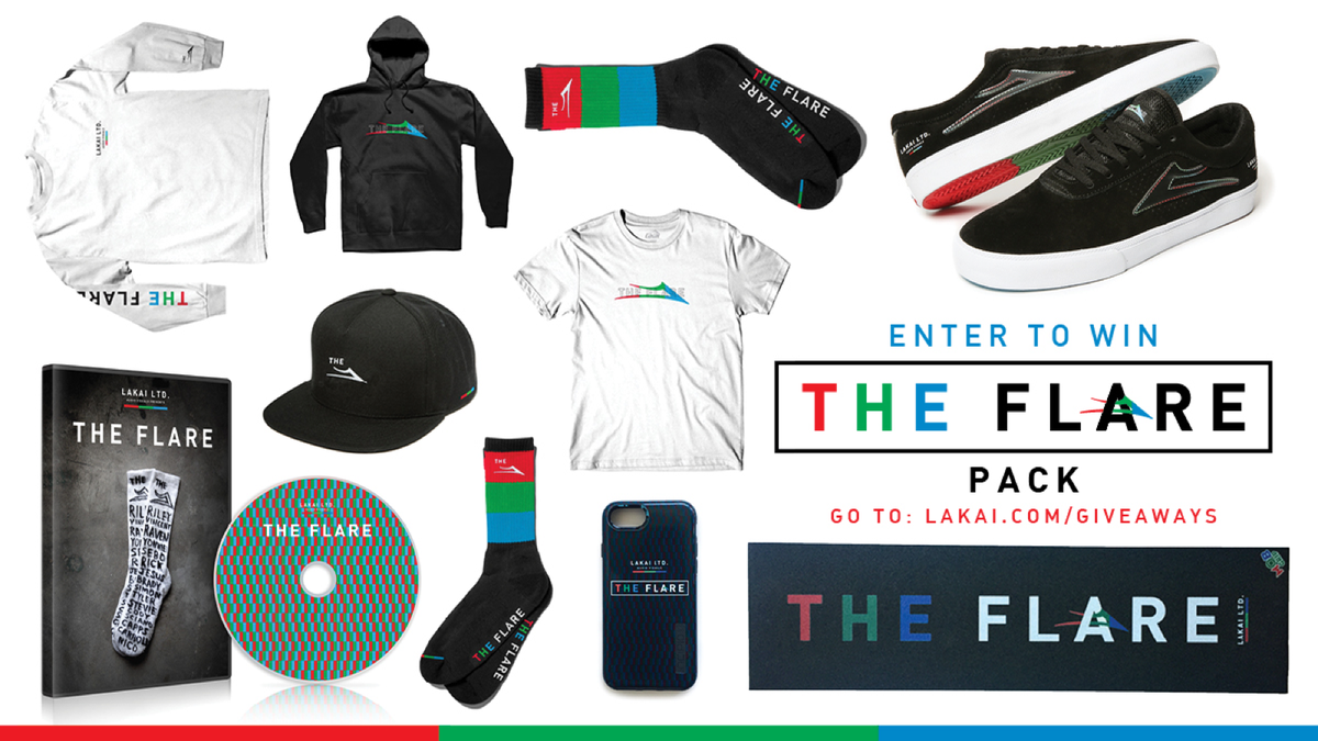 Sign up for our monthly giveaway at lakai.com/giveaways! This month you can win The Flare prize pack, including #TheFlareLakaiVid.