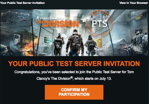 johnawesome's tweet photo. Thanks @TheDivisionGame for the PTS invite! https://t.co/HuVZhmUUsk