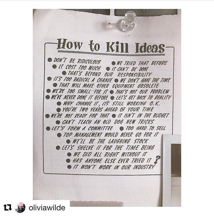 mariashriver's tweet photo. Love this. Genius! We could all benefit from getting out of our own way. Thanks @oliviawilde https://t.co/wXDQ3K98gY