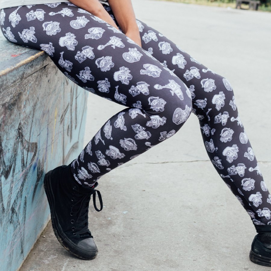 Borderlands's tweet image. Show off your minion status with these new Borderlands Claptrap leggings from @InsertCoinTees! insertcoinclothing.com/leggings/