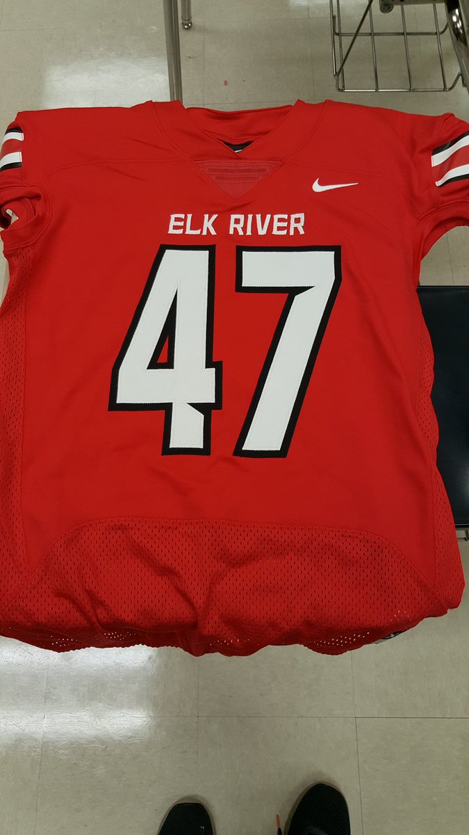ElkRiverElksFB's tweet photo. Time to get excited!! Practice starts in one month and the new varsity jerseys have arrived https://t.co/aWHzWyBqiB