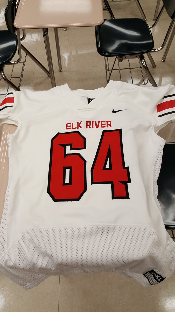ElkRiverElksFB's tweet photo. Time to get excited!! Practice starts in one month and the new varsity jerseys have arrived https://t.co/aWHzWyBqiB
