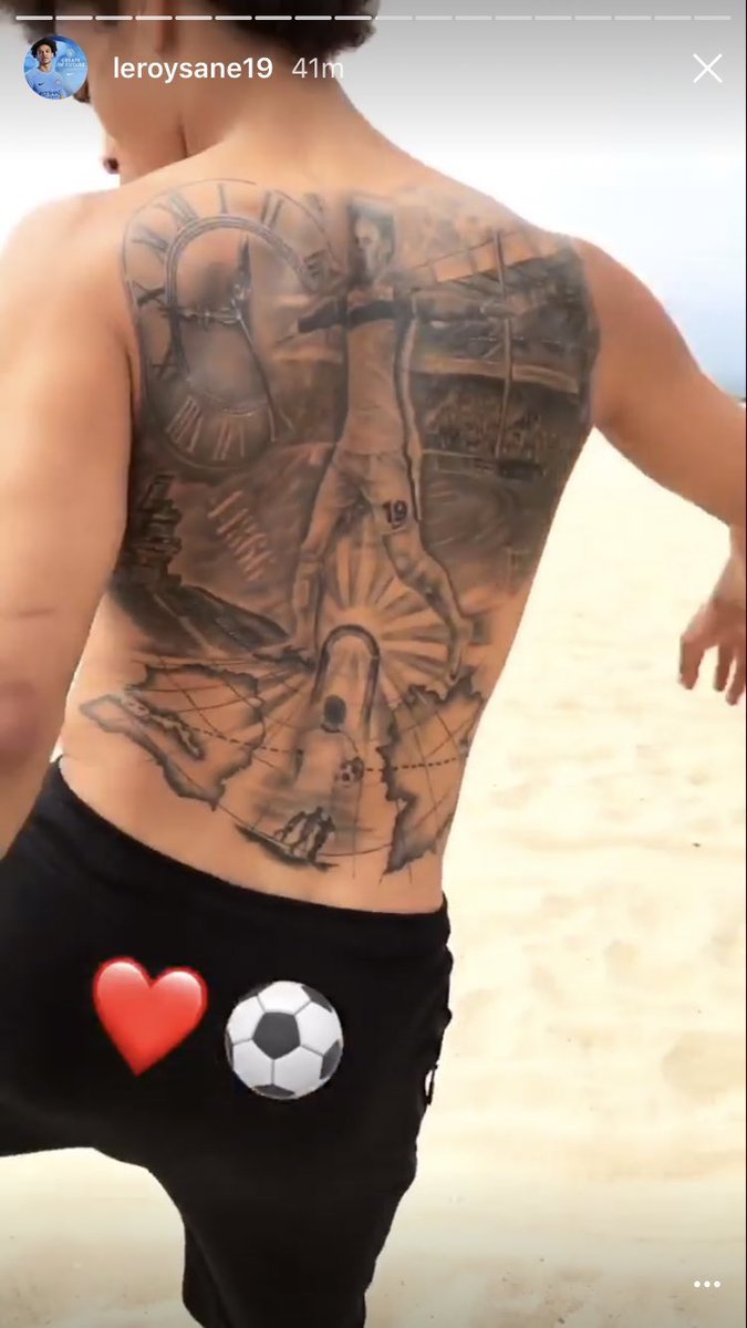 Match Photography On Twitter Leroy Sane Has A Tattoo Of Himself