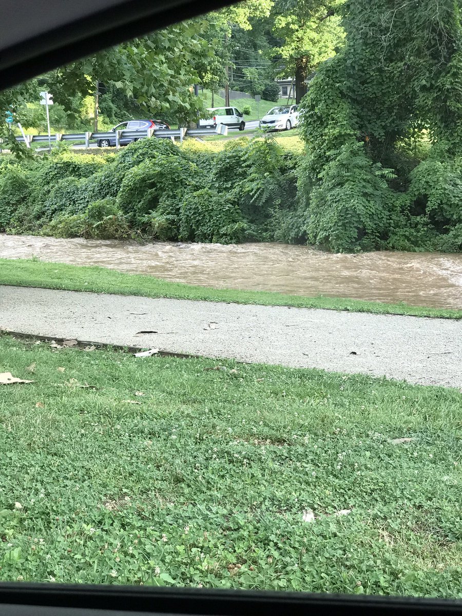 ccemsdirteam's tweet photo. Current water flow in Four Pole Creek along Ritter Park. https://t.co/jz5ttUjEBu