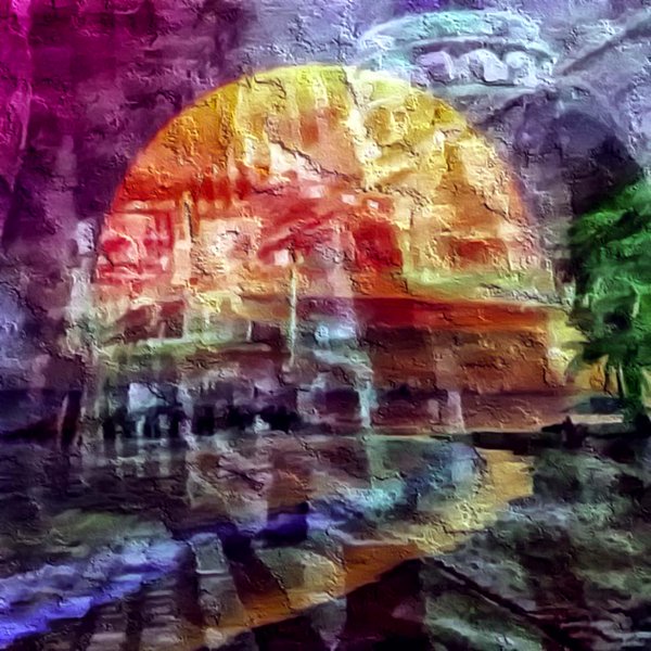 "A Dream Is Born"  with Crazy Blue Paint ™  (my invention) a painting by The Piano Kid