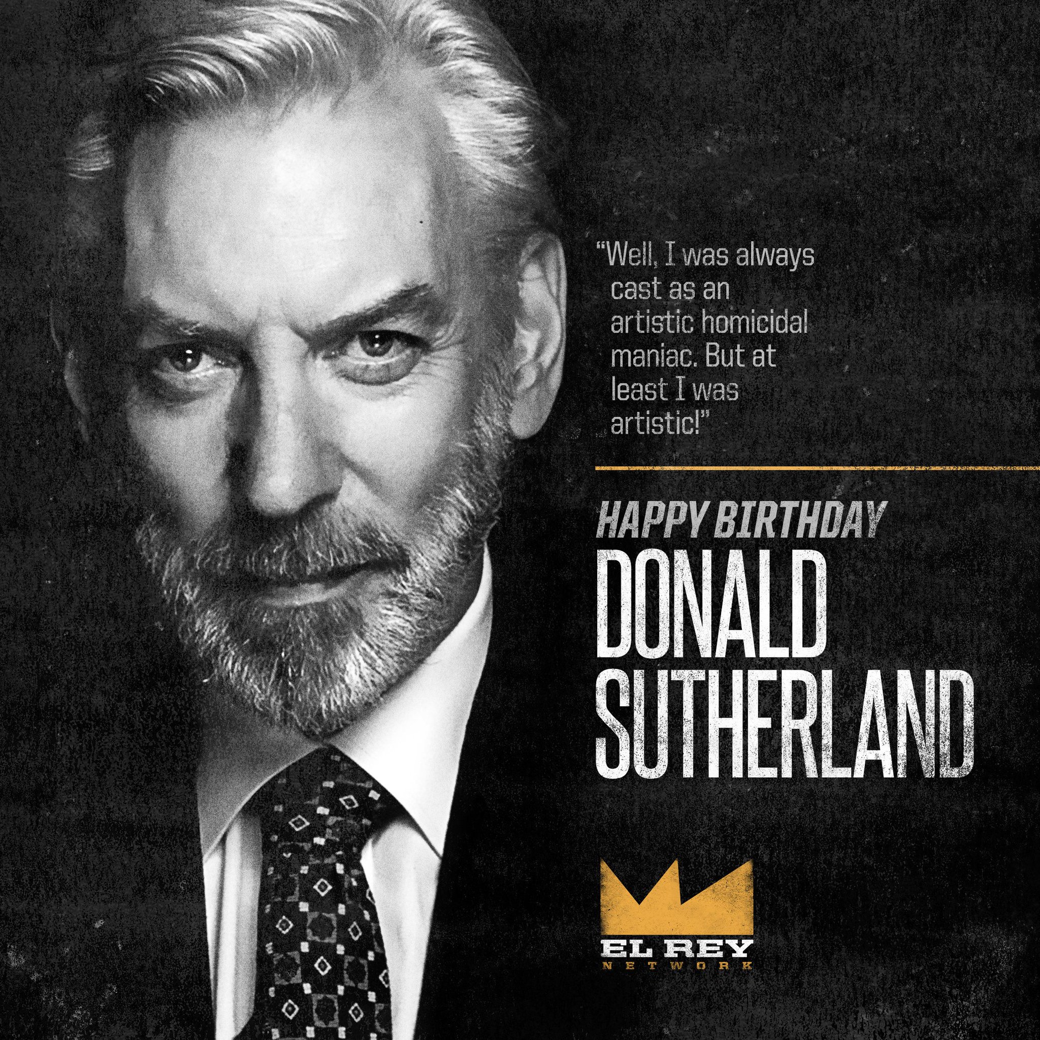 Happy birthday Donald Sutherland from   